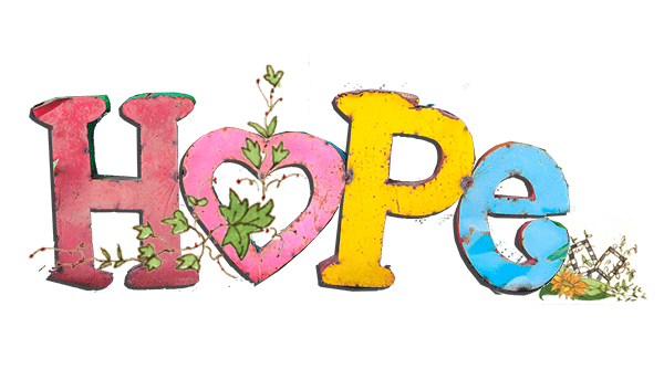 Graphic of the word "Hope"